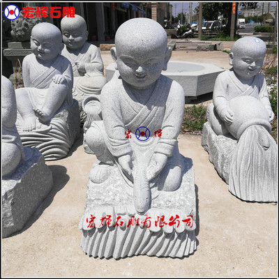 專(zhuān)注好品質(zhì)石雕小和尚 石雕小沙彌62公分高
